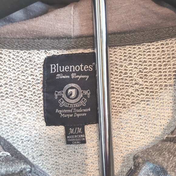 Bluenotes Distressed Zip-Up Lightweight Hoodie | Size M - Picture 6 of 7